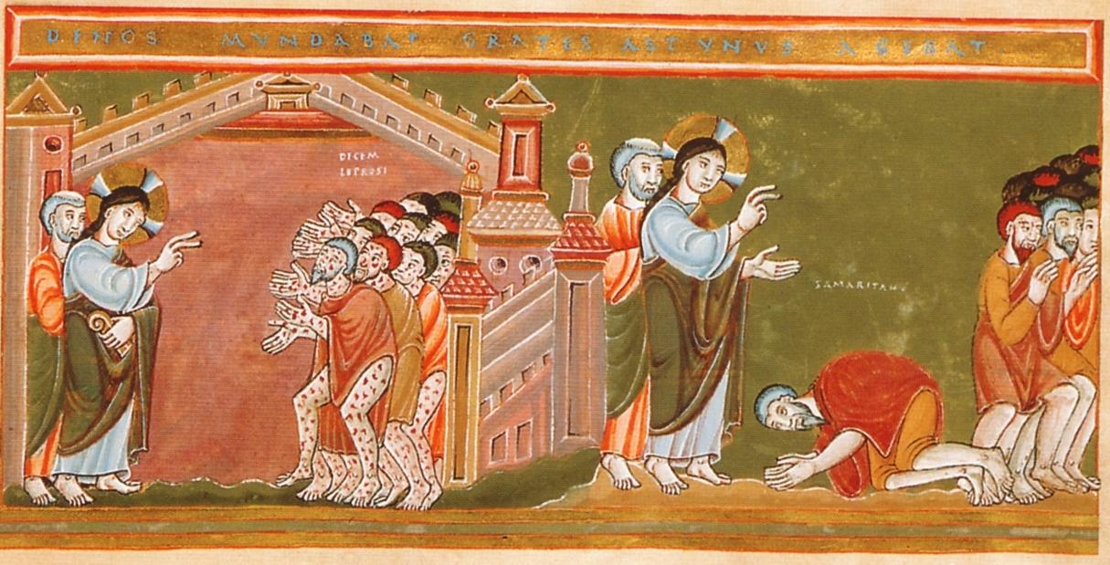 Risultati immagini per icona dell'episodio evangelico dei 10 lebbrosi