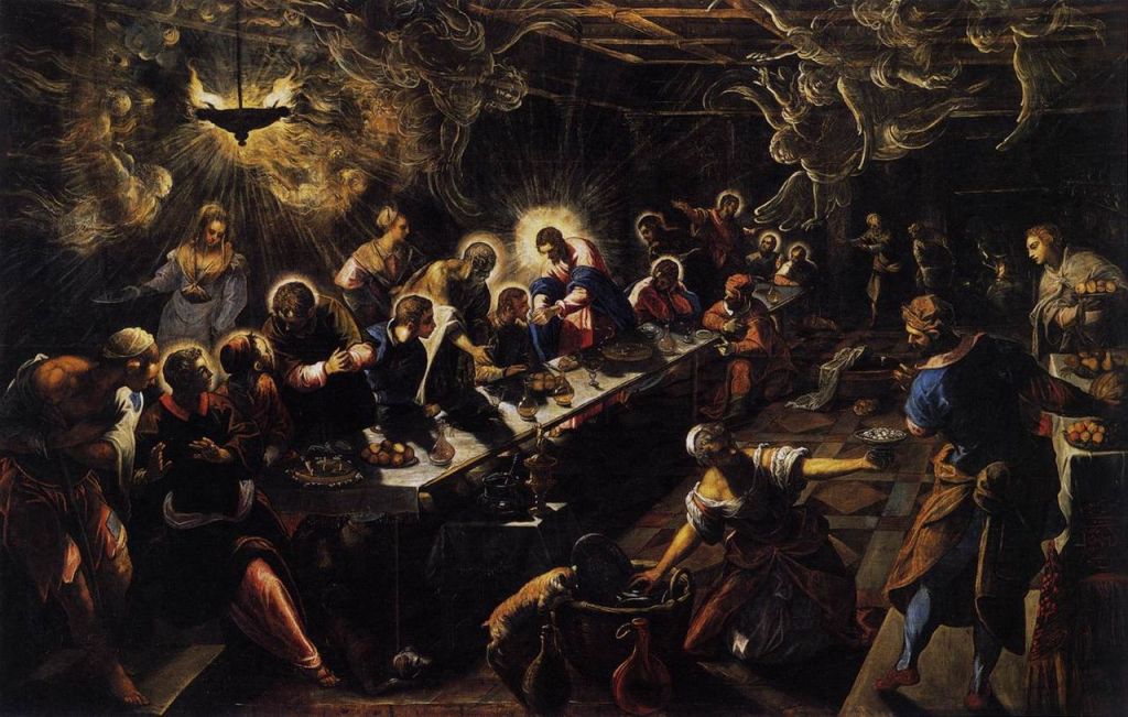 Jacopo Tintoretto - L'Ultima Cena, olio su tela, 1592-1594, Basilica di San Giorgio Maggiore, Venezia 